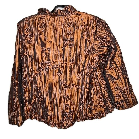 Coldwater Creek NWT Copper Satin Blouse Plus Size 20 Jacket Mother of the Bride - Picture 6 of 8